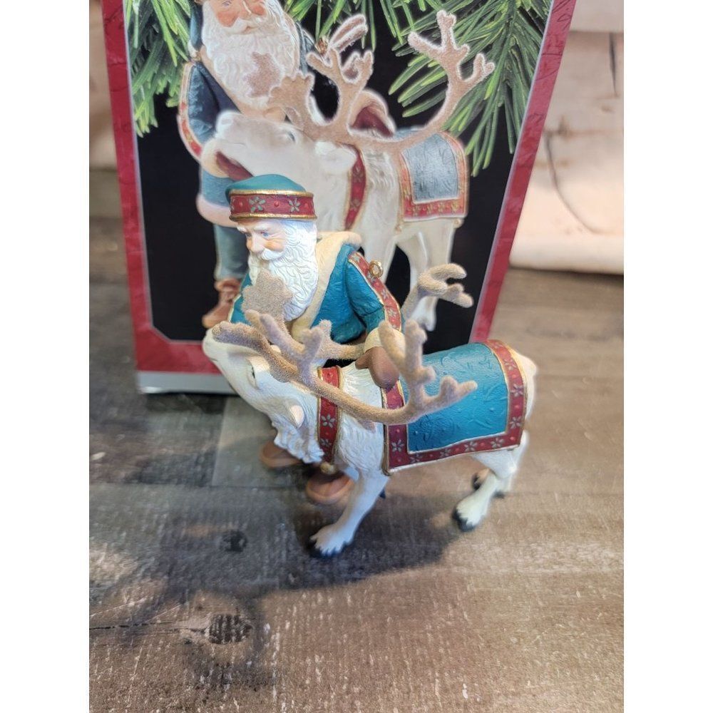 1998 Santa's deer friend ornament Xmas decor